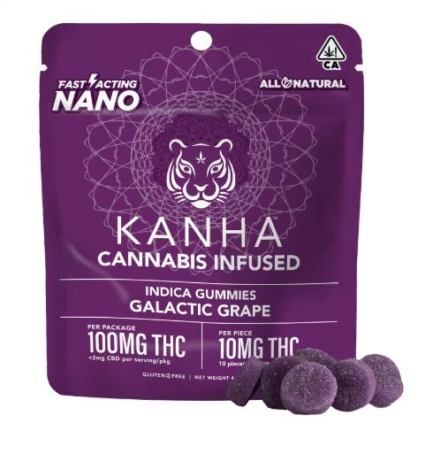 Galactic Grape | NANO | Indica | 100mg THC | 10-pack by KANHA