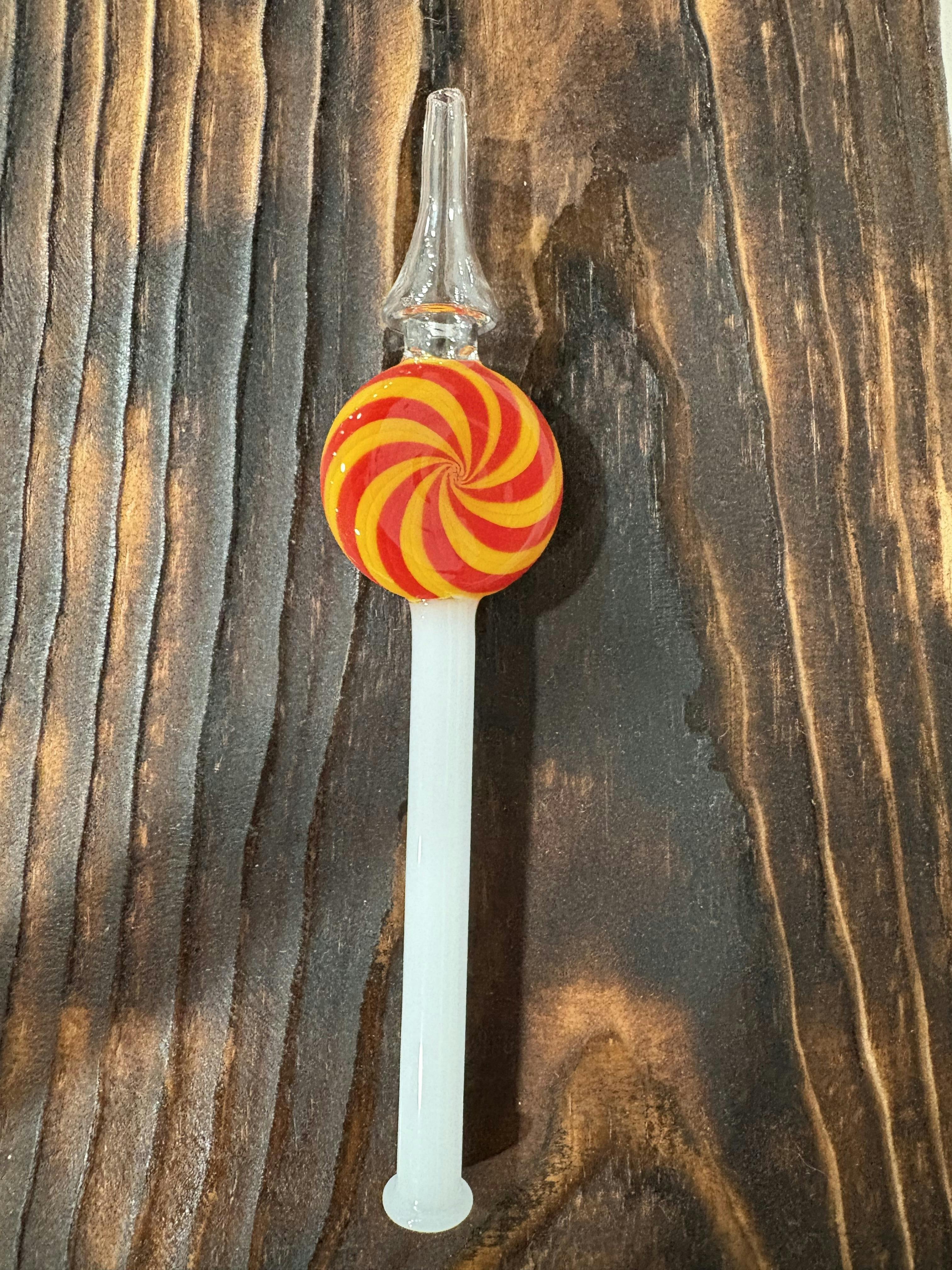 Glass Lollipop Nectar Collector (Red)