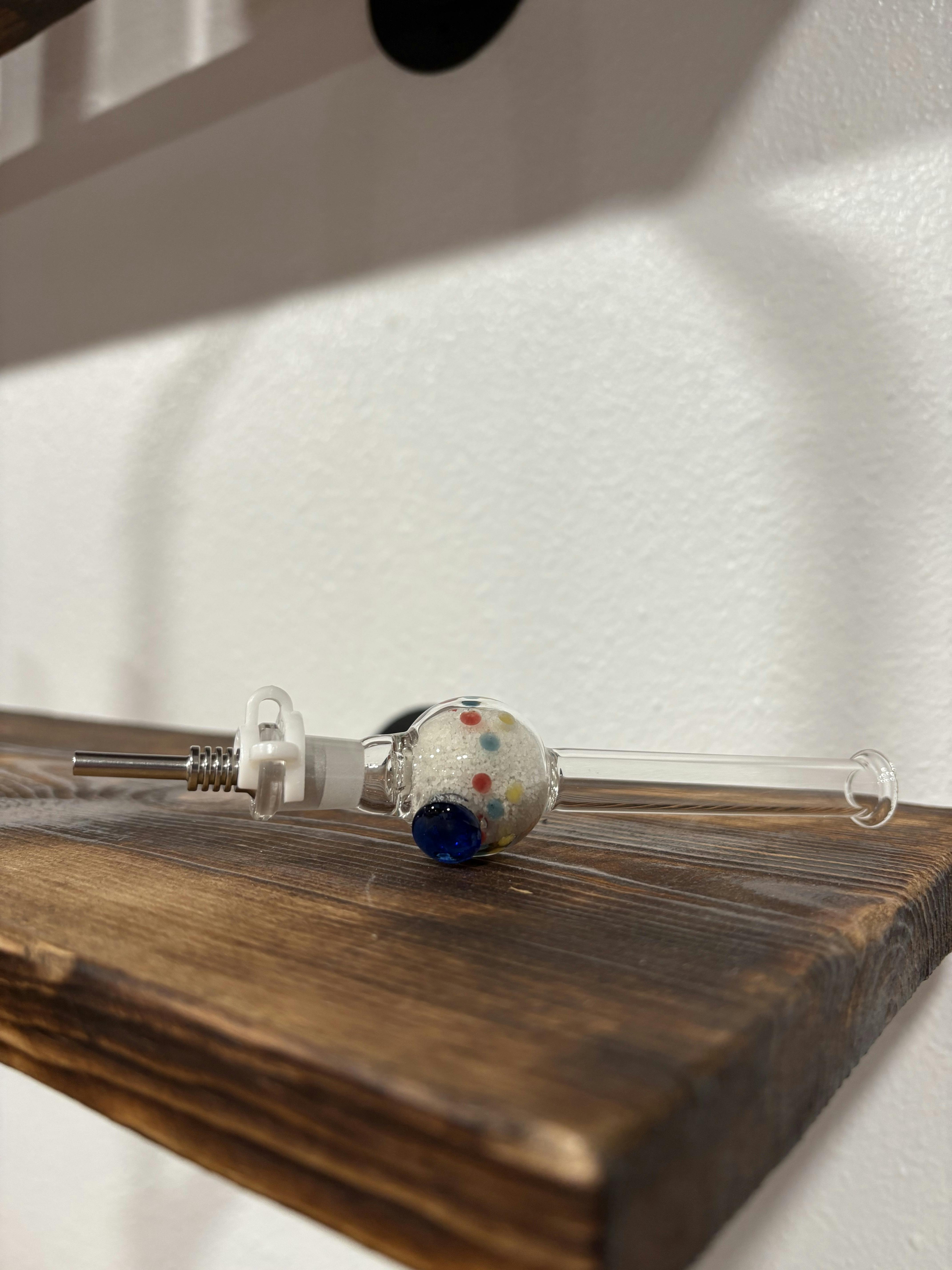Glass Sand Nectar Collector White