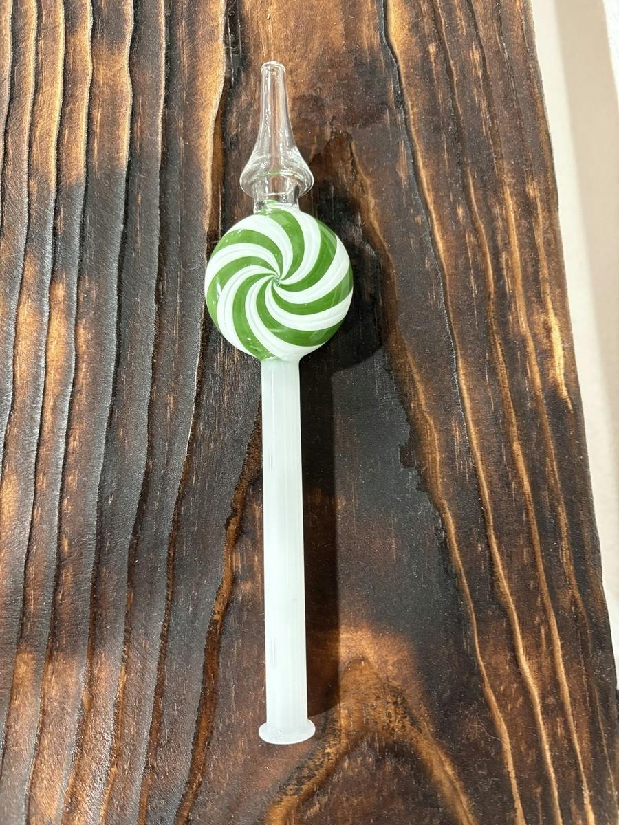 Glass Lollipop Nectar Collector Green