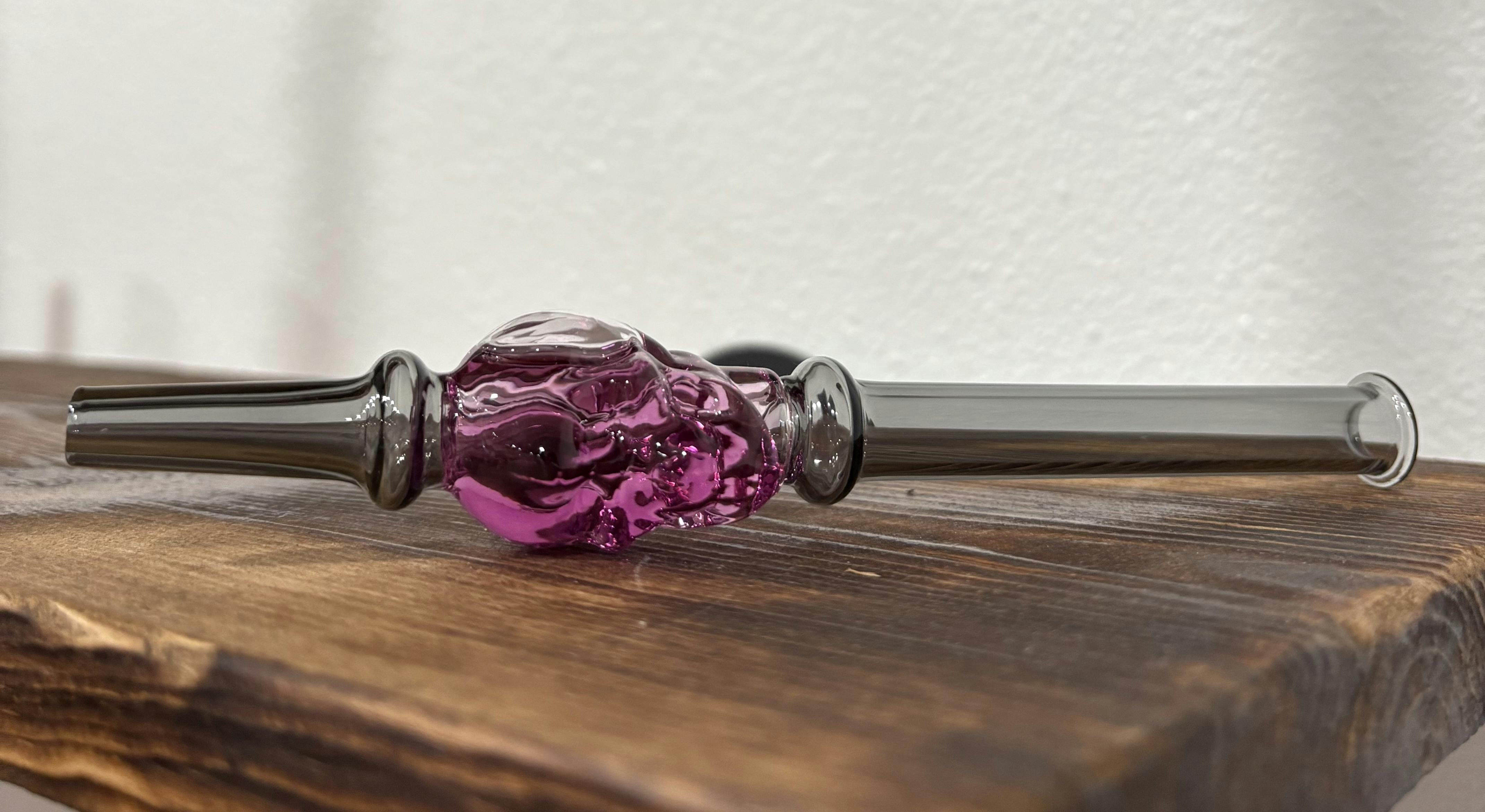 Glass Liquid Skull Nectar Collector Purple