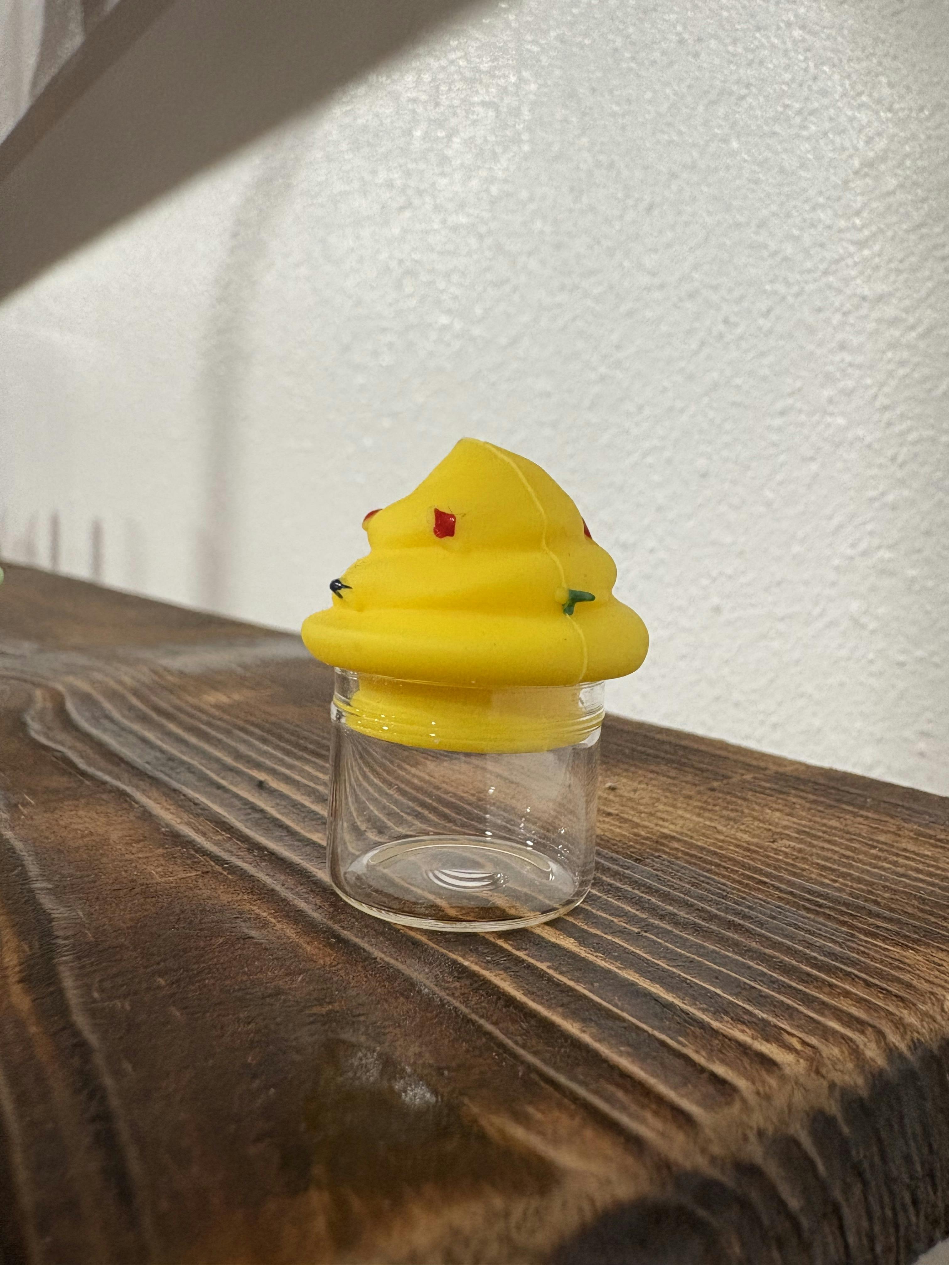 Glass and Silicone Icecream Jar (Yellow)