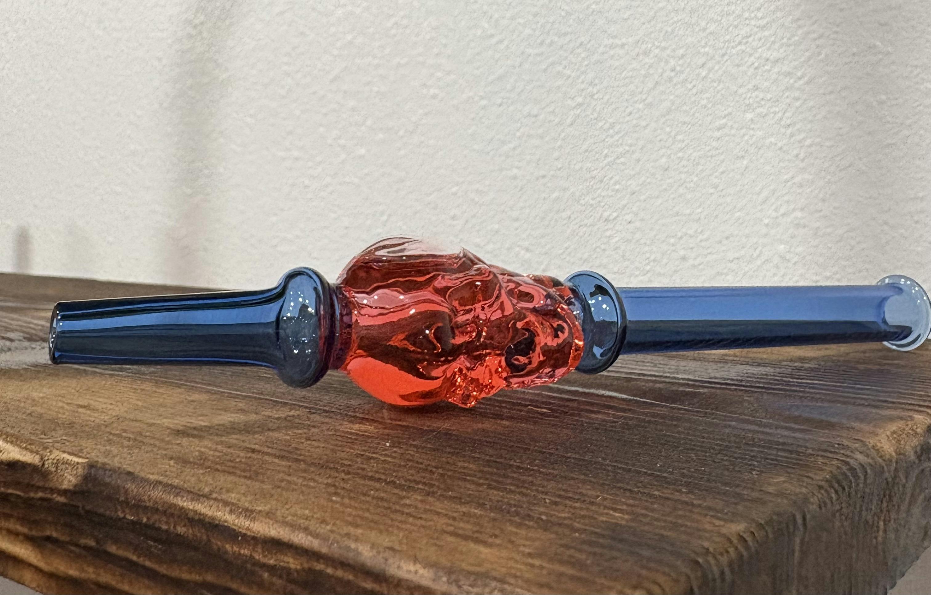 Glass Liquid Skull Nectar Collector (Red)