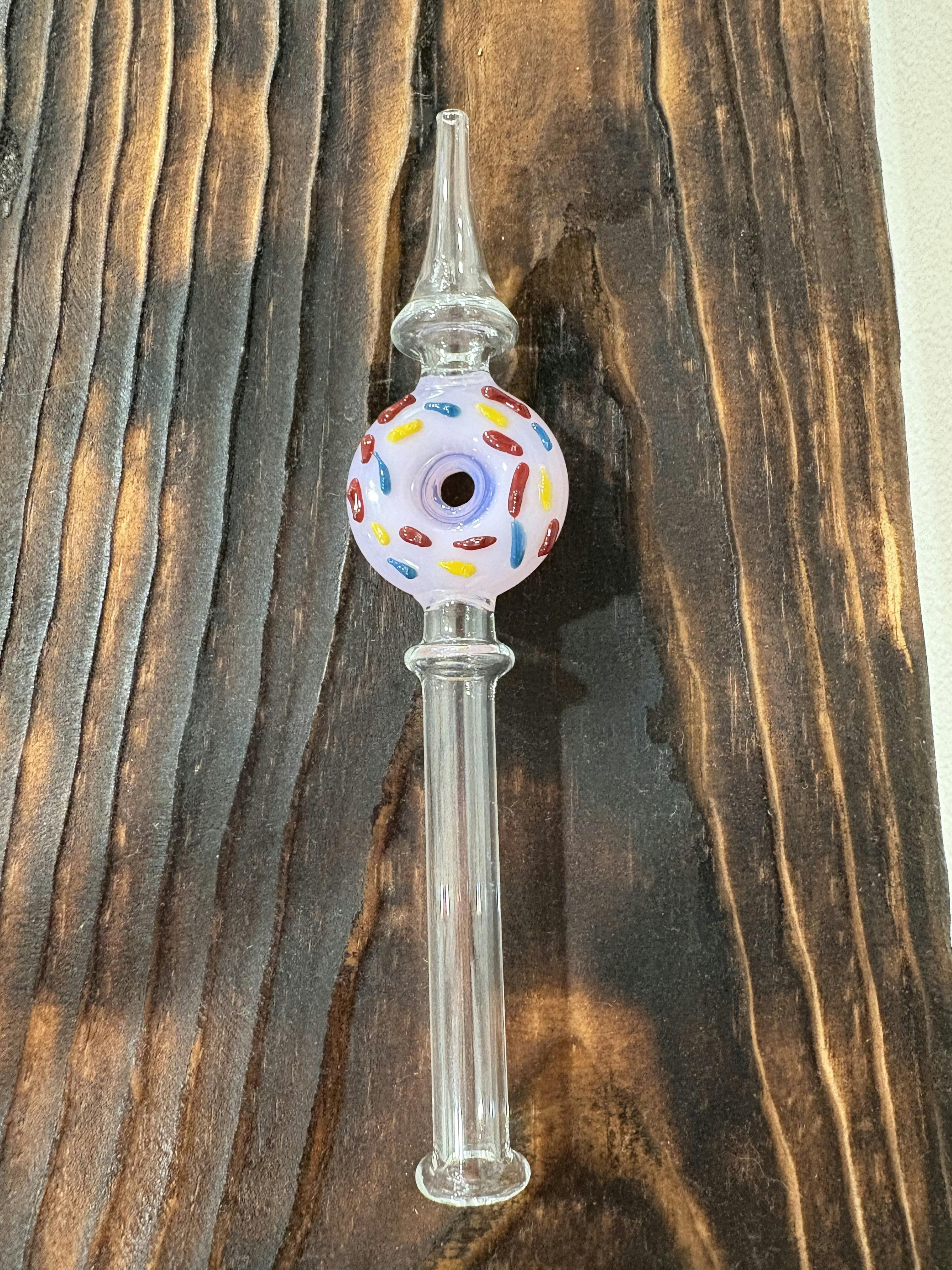 Glass Donut Nectar Collector Pink