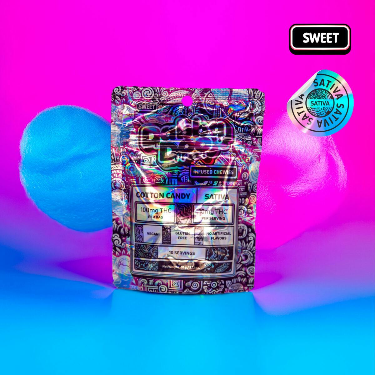 Gummy - Cotton Candy - Sativa - 100mg - Dabba Doo