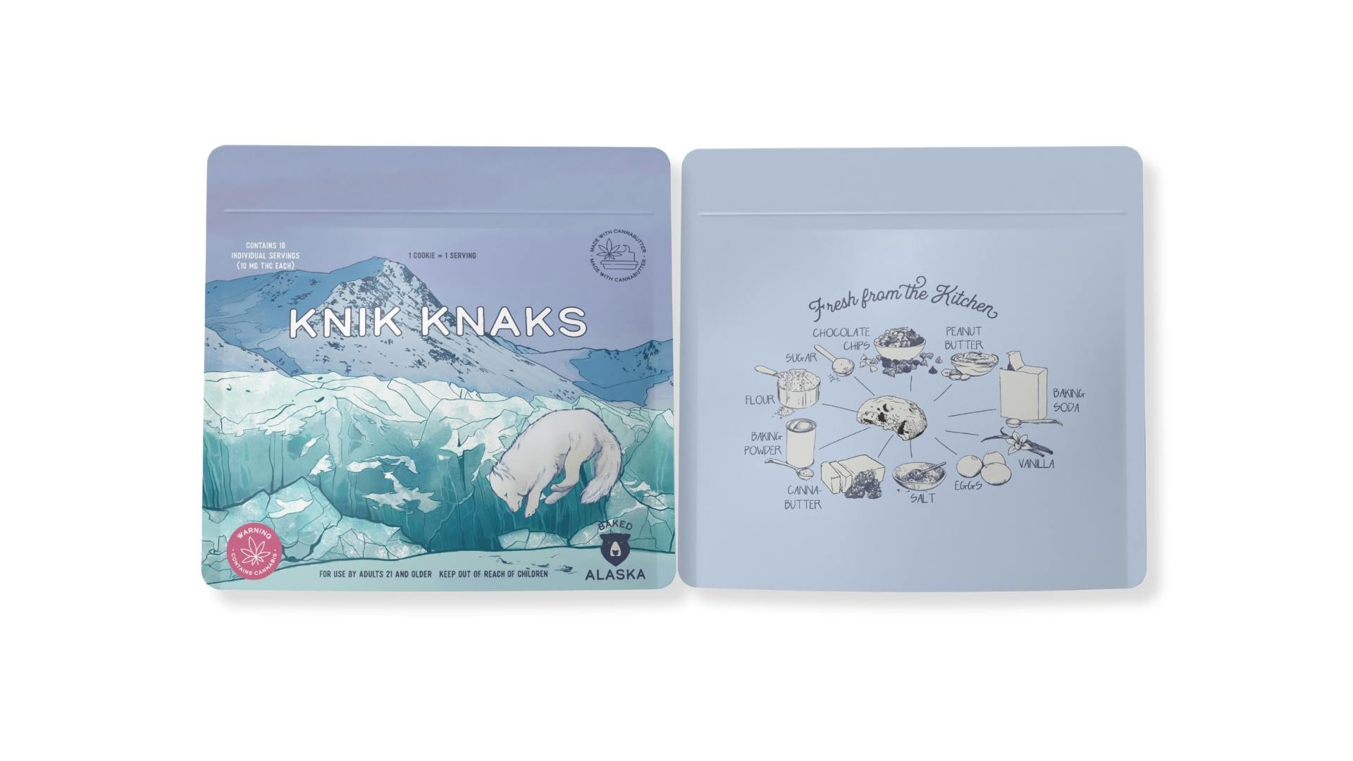 Knik Knacks Cookies 10mg -10pk by Baked Alaska