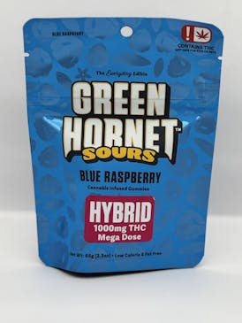 GREEN HORNET SOURS | BLUE RASPBERRY | HYBRID | 1000MG