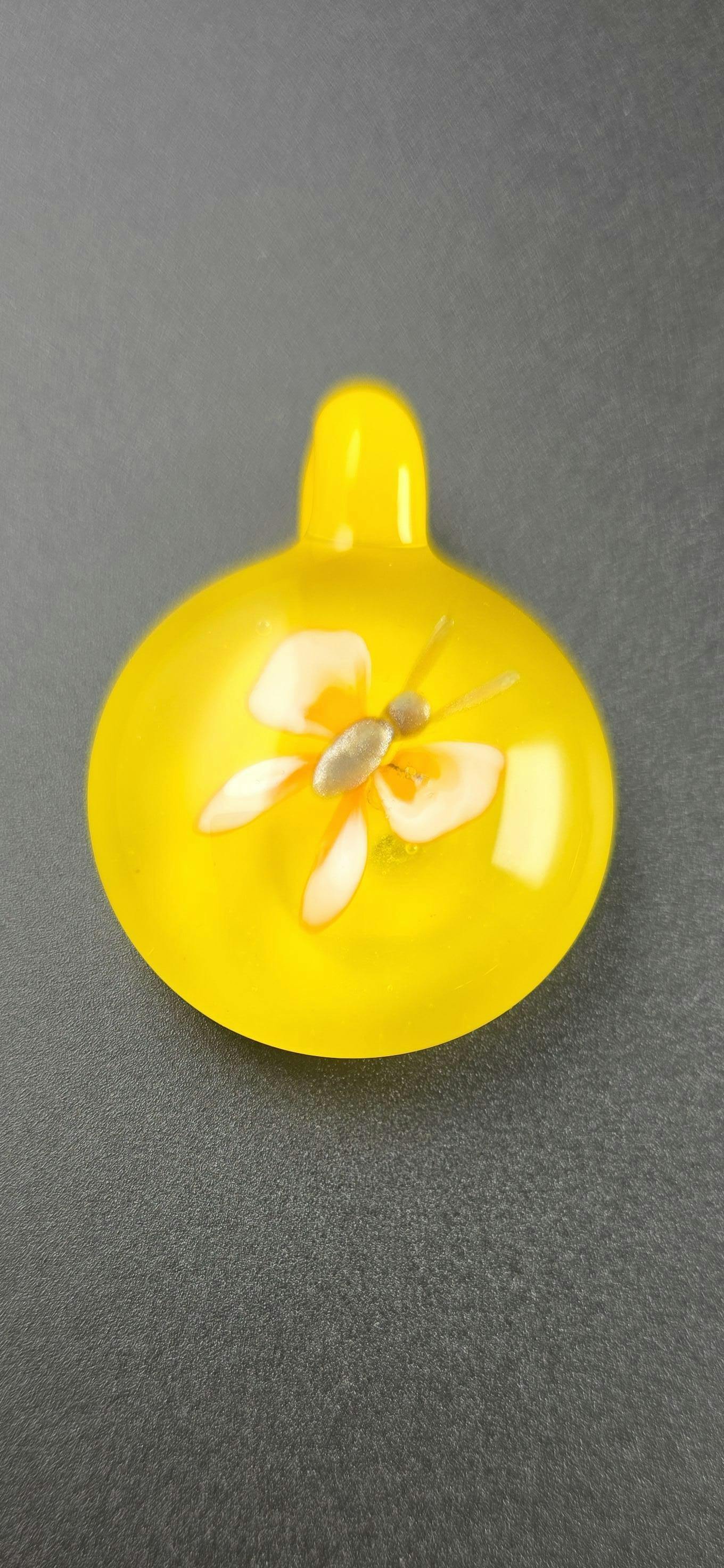 Northern Groove Glass Yellow Butterfly | 1 Unit