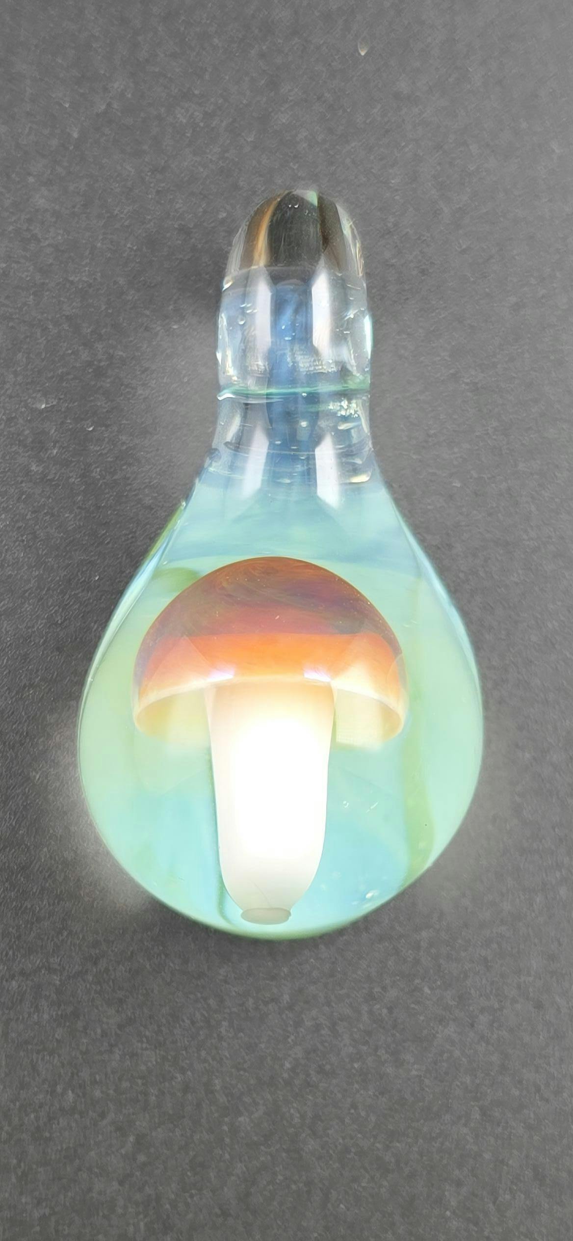 Northern Groove Glass White & Tan Mushroom Pendant | 1 Unit