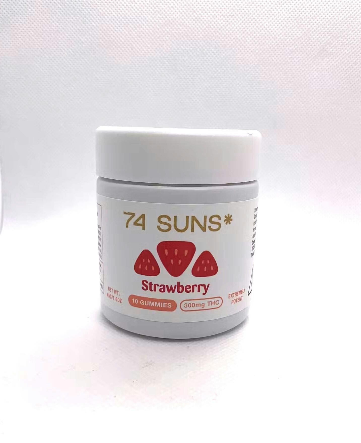 Strawberry Gummies | 300mg | 10ct | 30mg/ea by 74 Suns