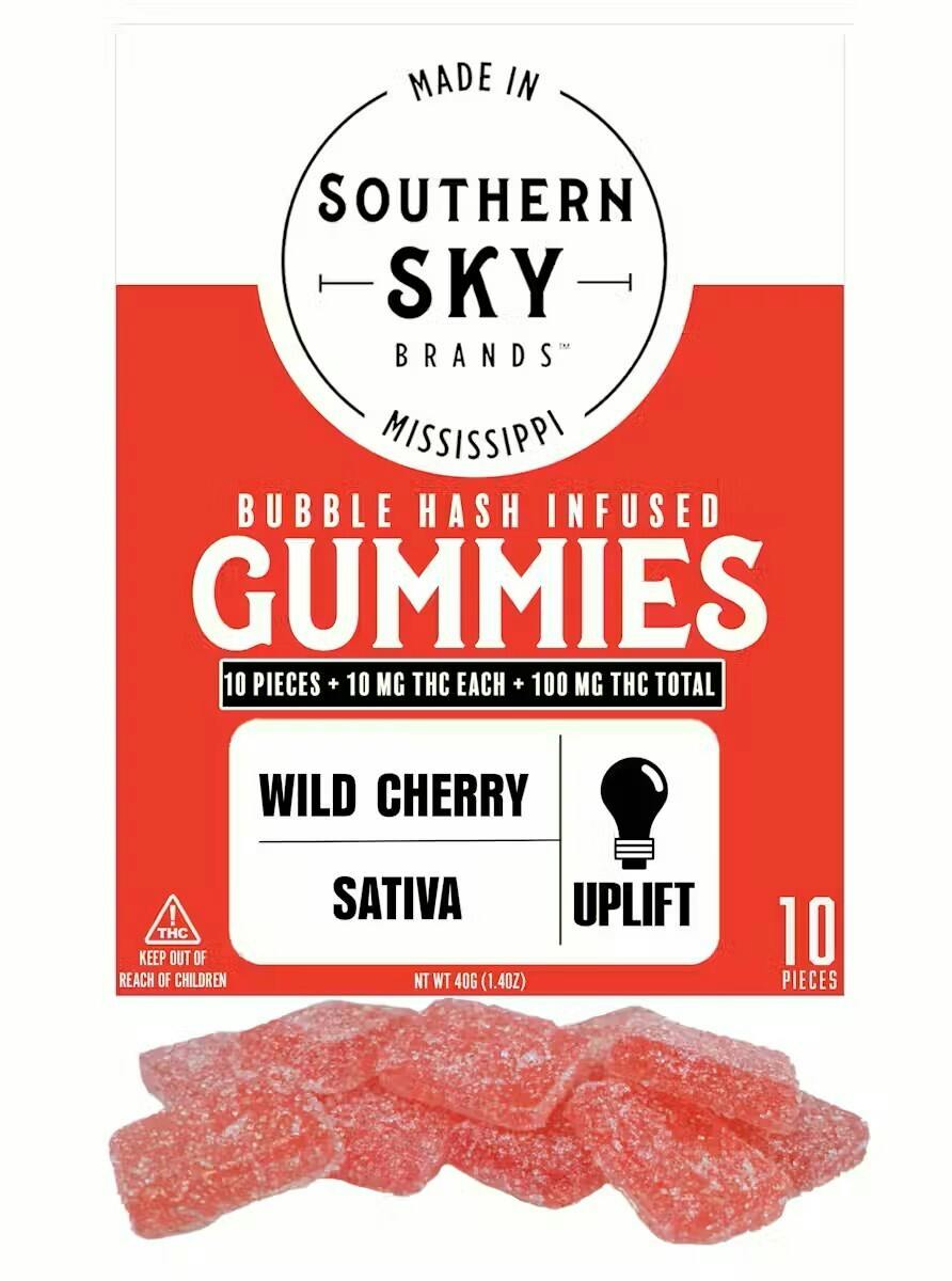 Wild Cherry Hash Gummies | 100mg | 10ct | 10mg/ea by Southern Sky Brands