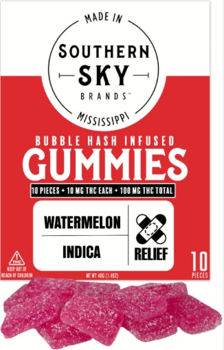Watermelon Hash Gummies 100mg by Southern Sky Brands
