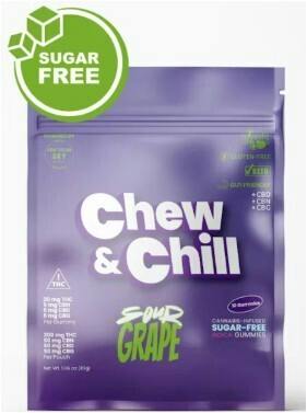Chew & Chill | 300mg | Sour Grape | 10pk