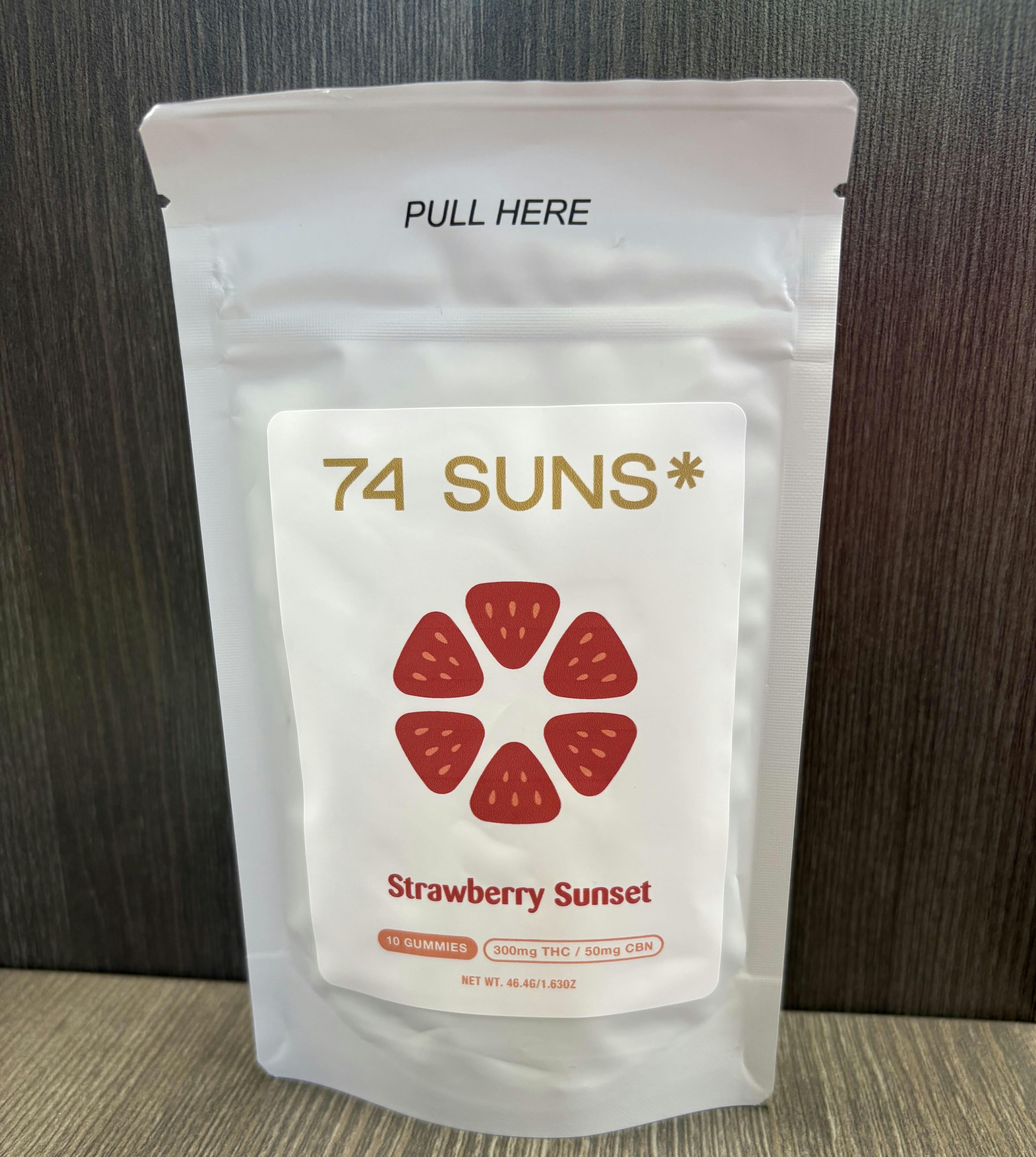 74 Suns | 300mg | Strawberry Sunset | CBN | 10pk