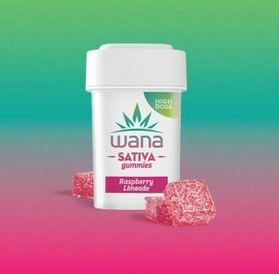 Raspberry Limeade - Indica (High-Dose)[10 pack] by Wana Edibles