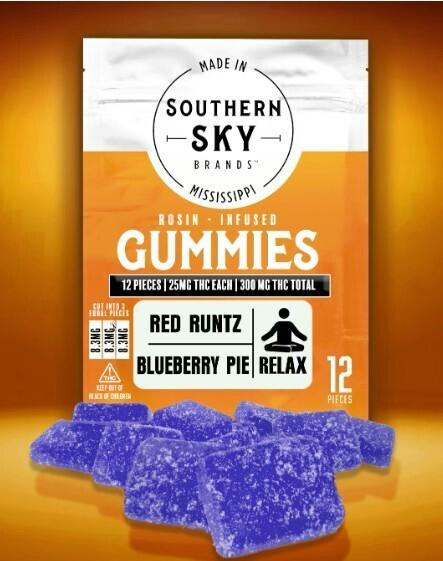 Blueberry Pie x Red Runtz Rosin Gummies | 300mg | 10ct | 30mg/ea by Southern Sky Brands