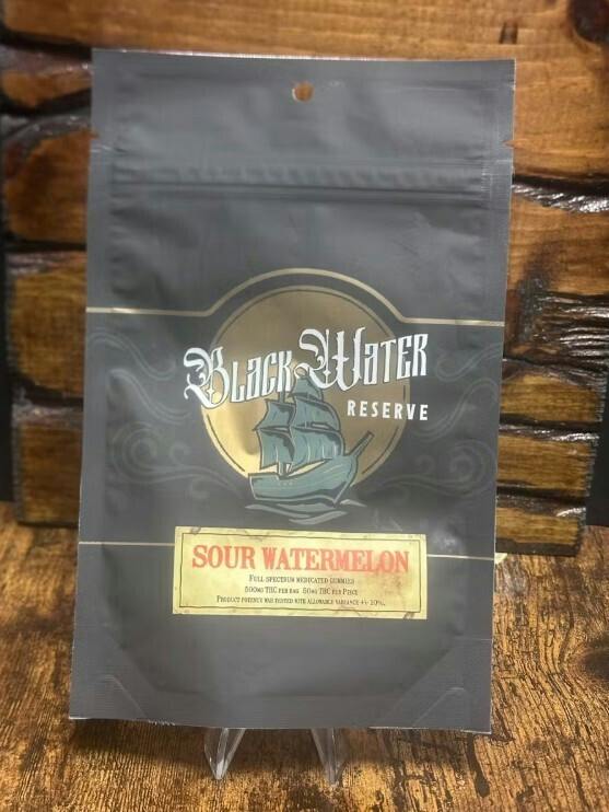 Black Water Reserve | 500mg | Sour Watermelon | Gummies |10pk