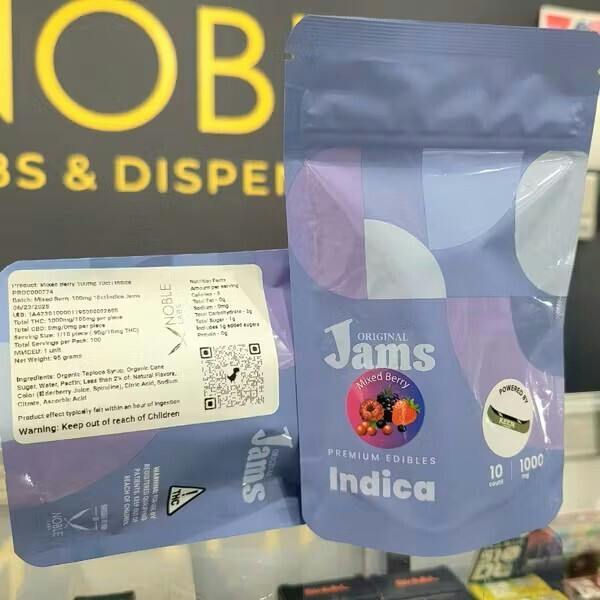 Noble Labs - Jams 100mg/ 10pk Indica Gummies | Mixed Berry by Noble Labs