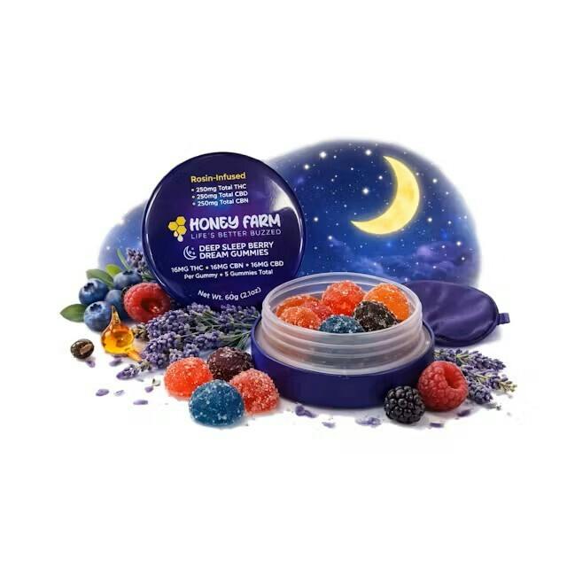 Honey Farm | 250mg | Sleep Berry Dream | Rosin Infused Gummies | 15pk