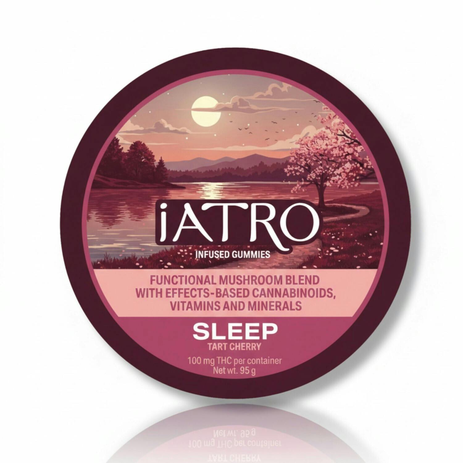iATRO | 100mg | Sleep Tart Cherry | Mushroom Blend Gummies | 20pk at DABBS Cannabis Dispensary
