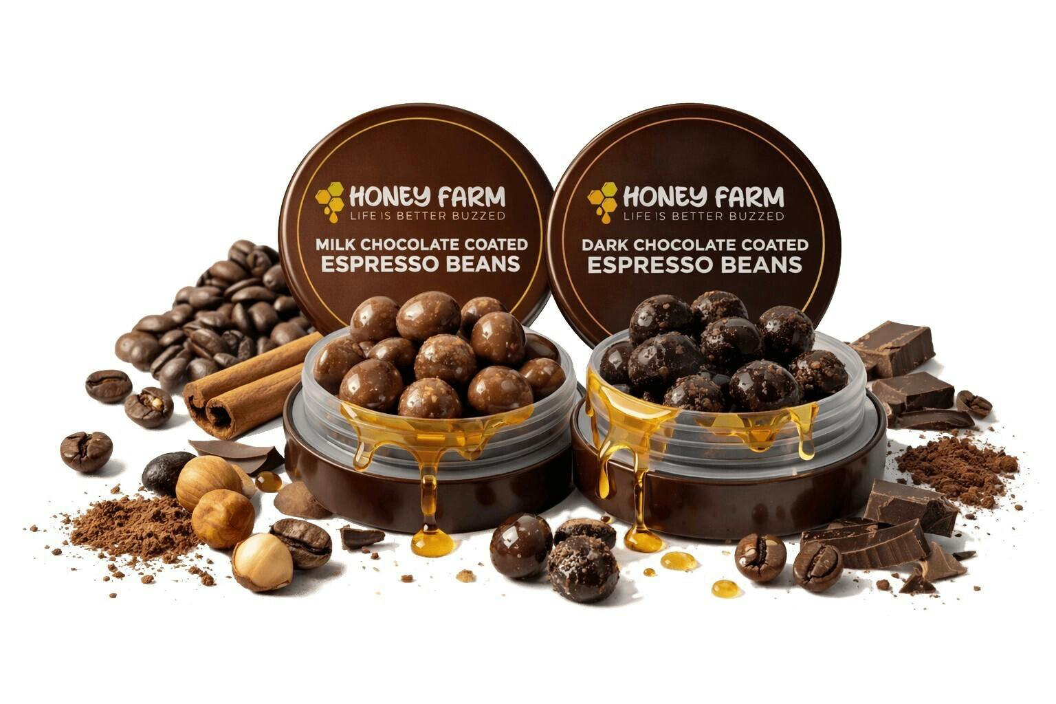 Honey Farm | 300mg | Milk Chocolate Espresso Beans | Rosin-Infused