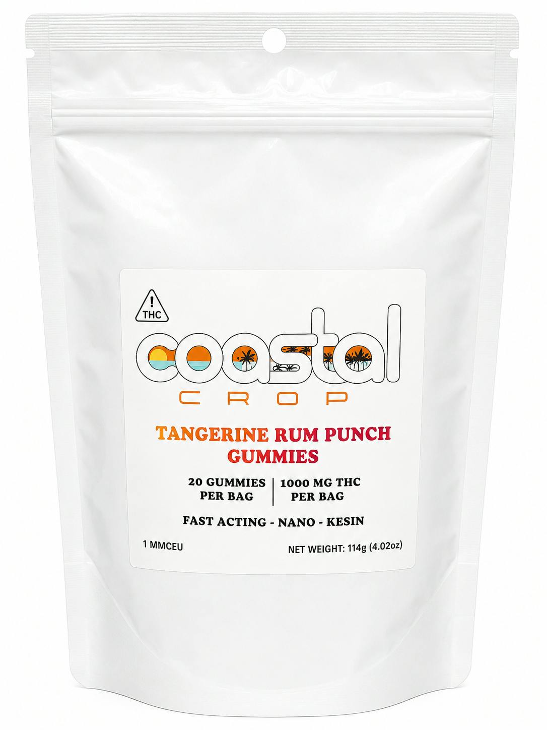 Coastal Crop | 1000mg | Tangerine Rum Punch | Nano Resin Gummies