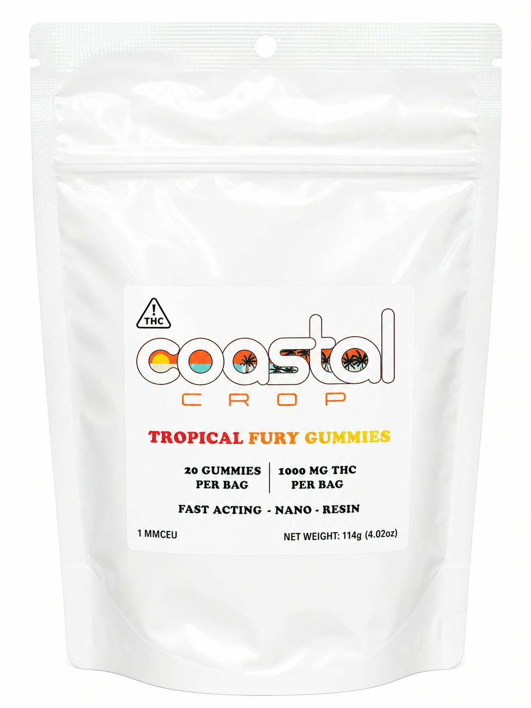 Coastal Crop | 1000mg | Tropical Fury | Nano Resin Gummies