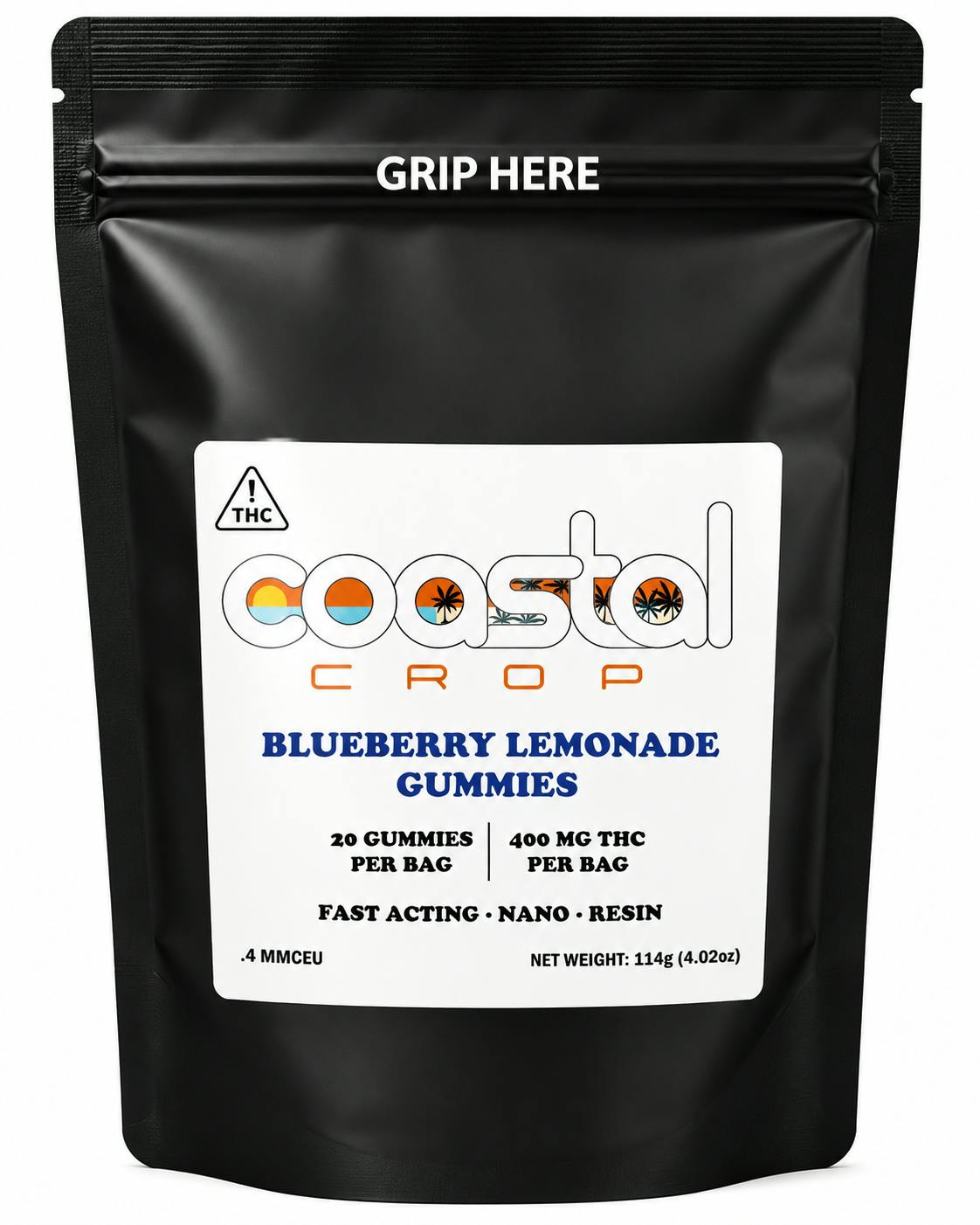Coastal Crop | 400mg | Blueberry Lemonade | 20pk