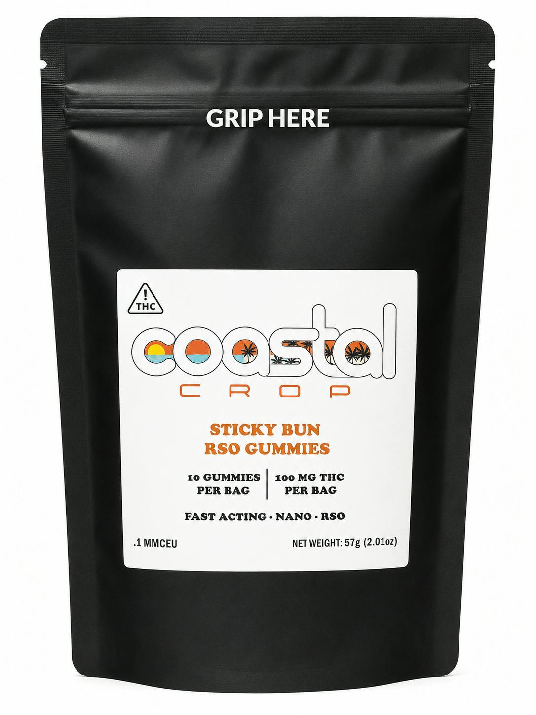 Coastal Crop | 100mg | Sticky Bun | RSO | 10pk