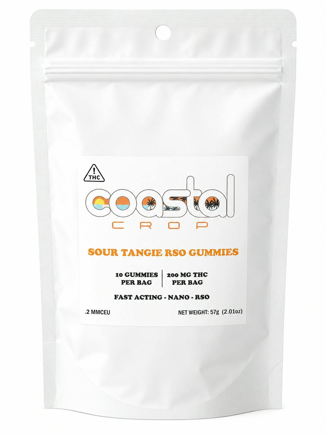 Coastal Crop | 200mg | Sour Tangie | RSO | 10pk
