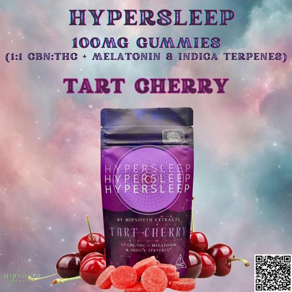 MidSouth Extracts | 100mg | Tart Cherry | Hypersleep Gummies | 10pk at DABBS Cannabis Dispensary