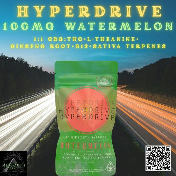 Gummies - Hyper Drive - 100mg - Watermelon by MidSouth Extracts