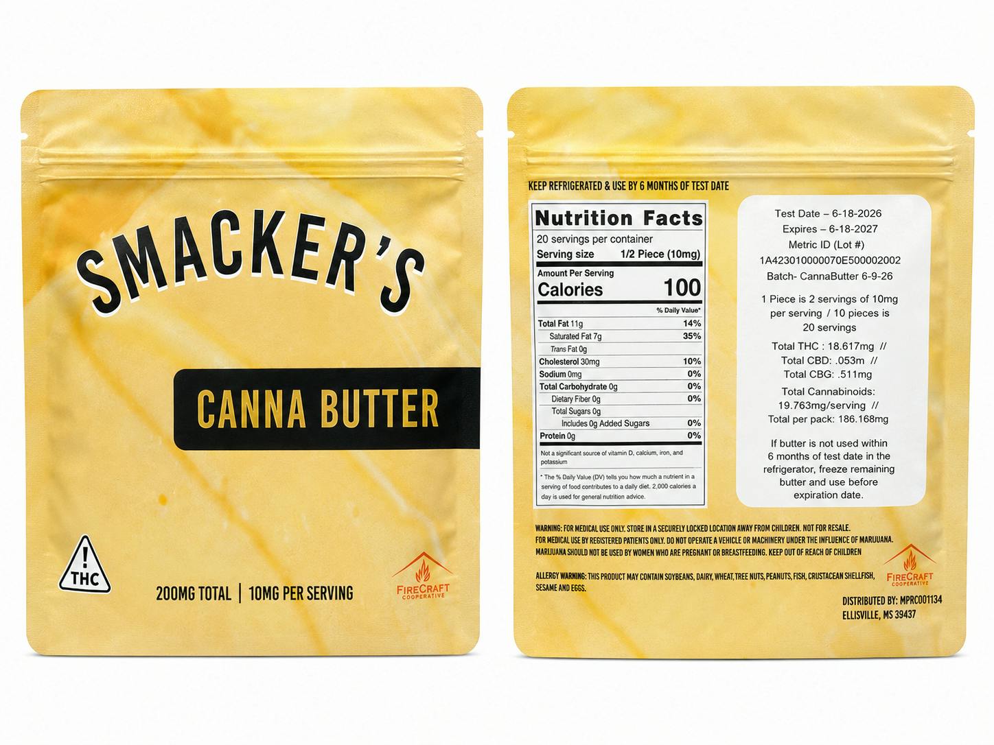 Smackers | 200mg | Canna Butter