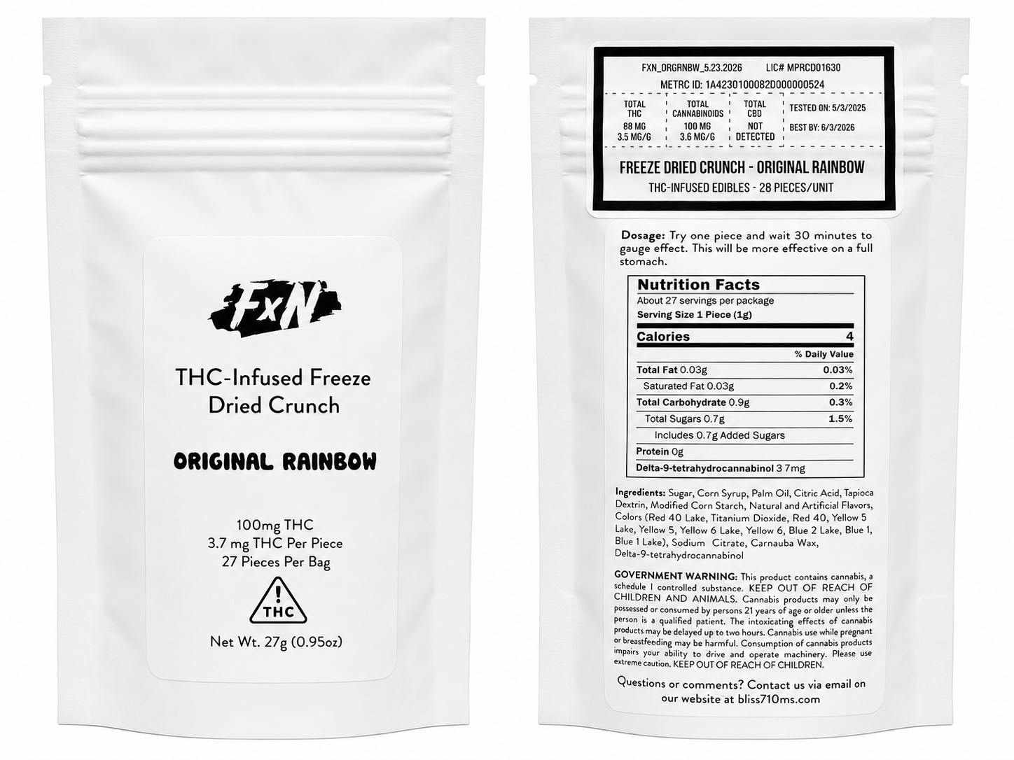FxN | 100mg | Freeze Dried Fruit Chews