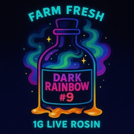 FARM FRESH – DARK RAINBOW #9 1G LIVE ROSIN