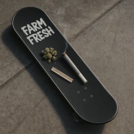SKATEBOARD-SHAPED – ROLLING TRAY