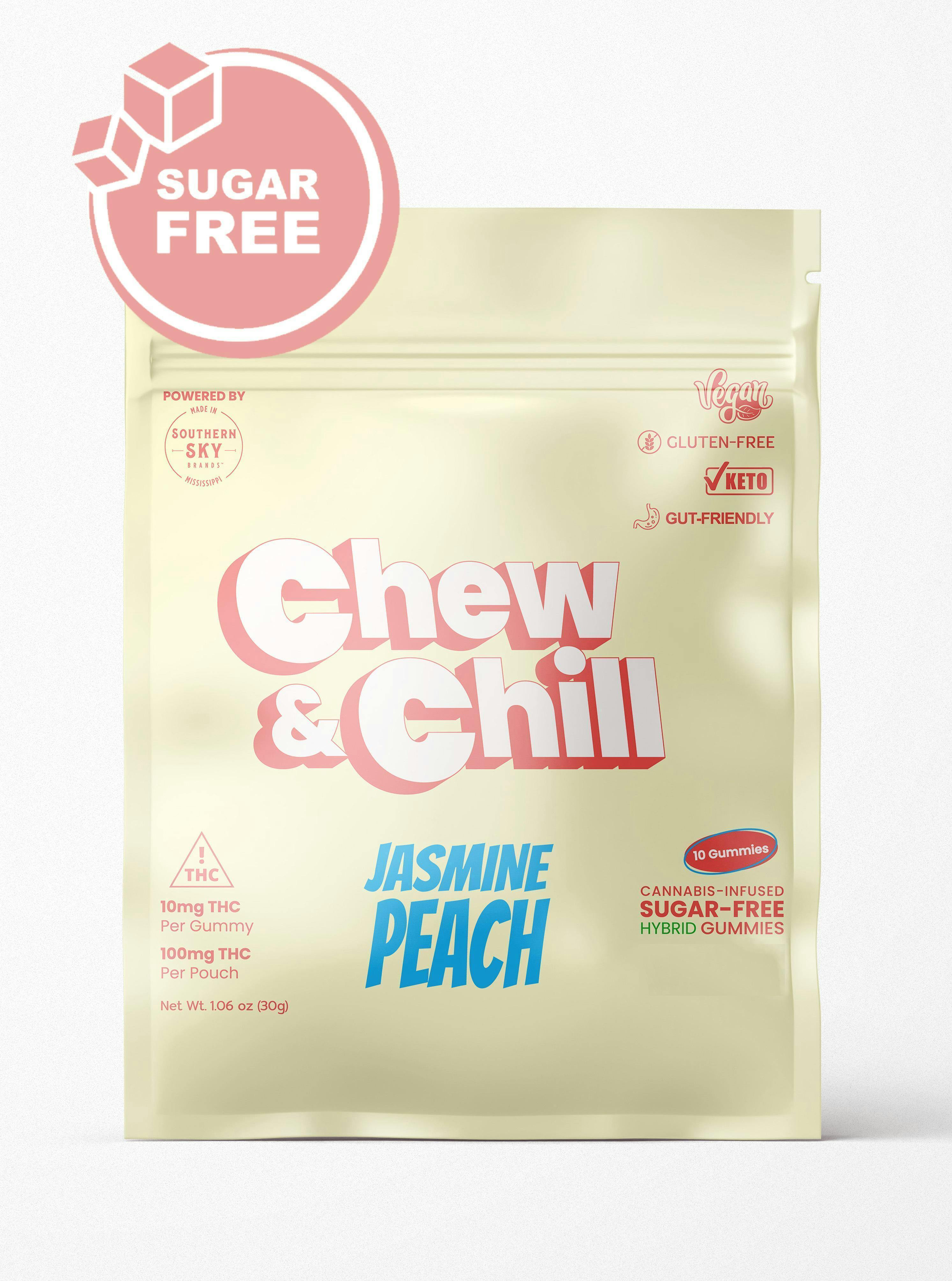 Chew & Chill | 100mg | Jasmine Peach | 10pk