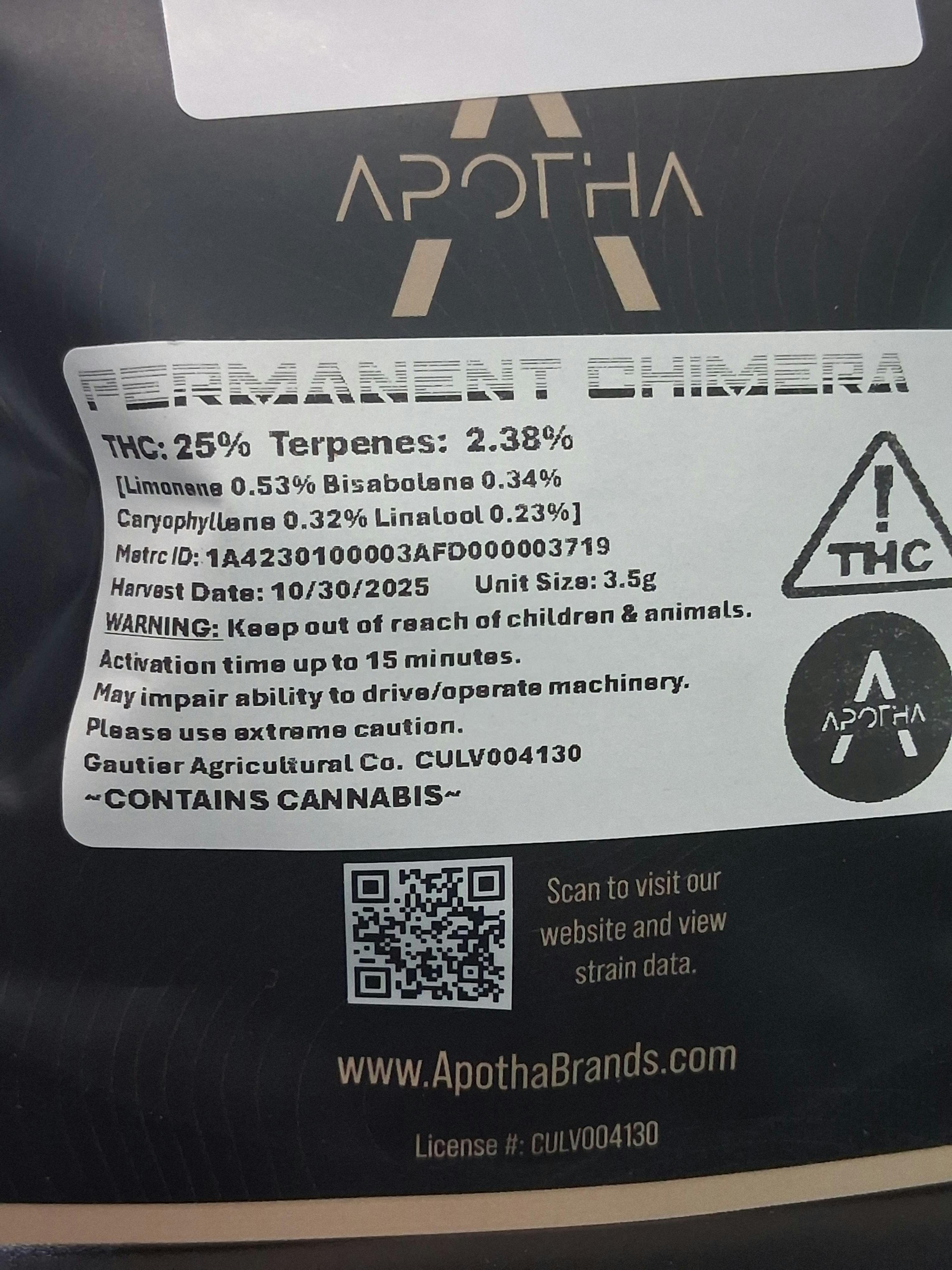 Permanent Chimera | Big Buds | 3.5g cannabis product