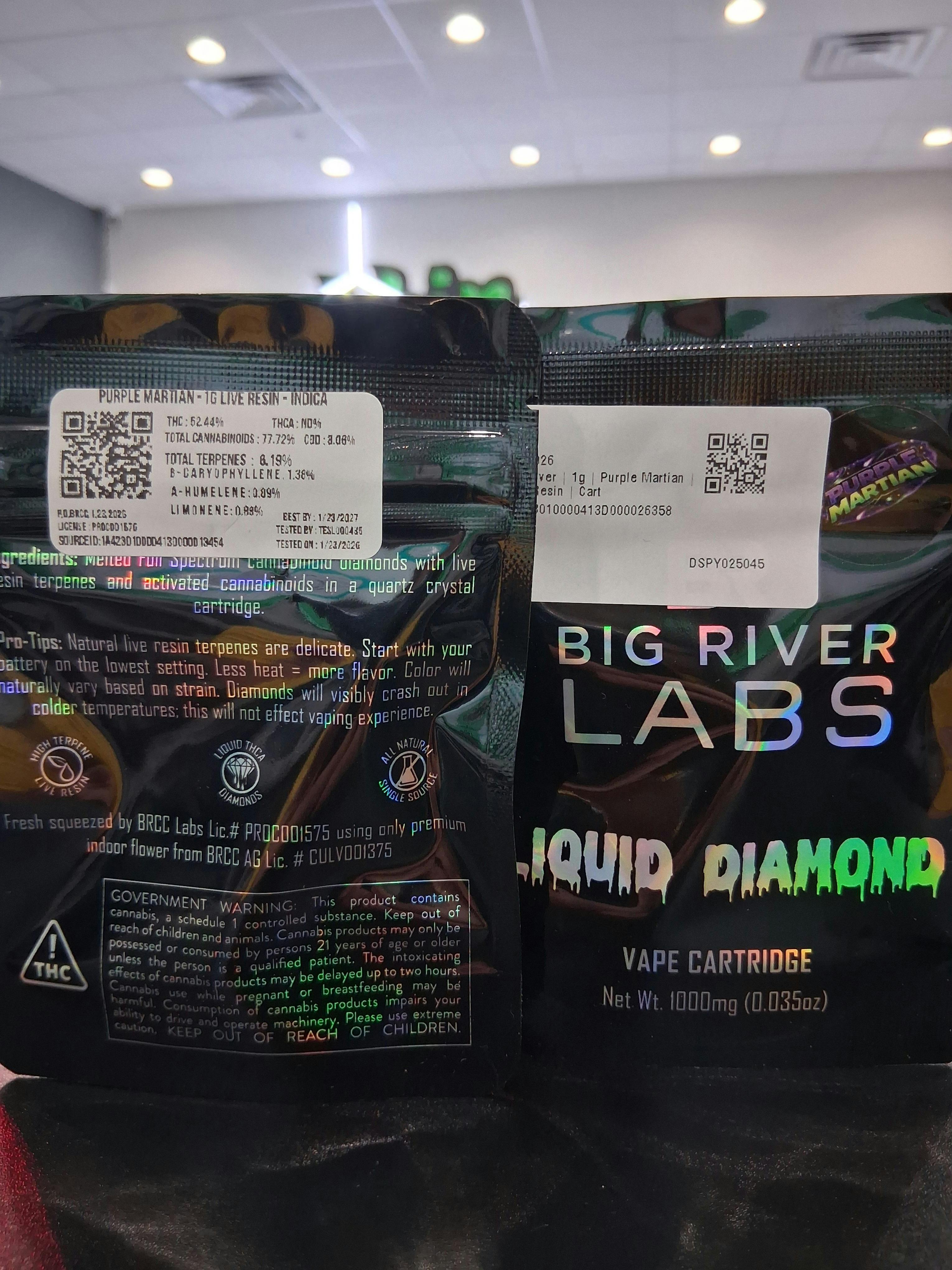 Big River | 1g | Purple Martian | Live Resin Cart cannabis product