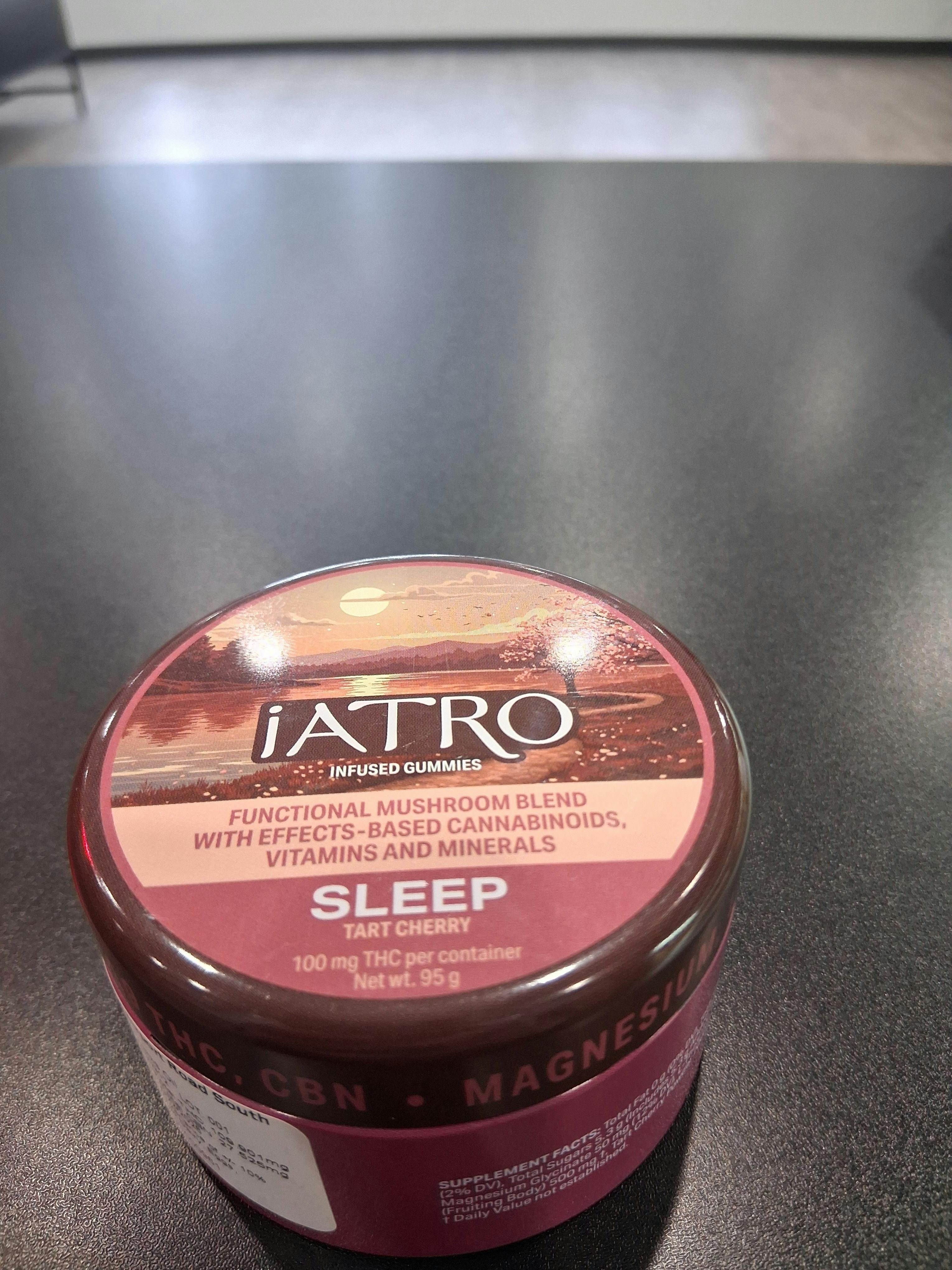 iATRO | 100mg | Sleep Tart Cherry | Mushroom Blend Gummies | 20pk