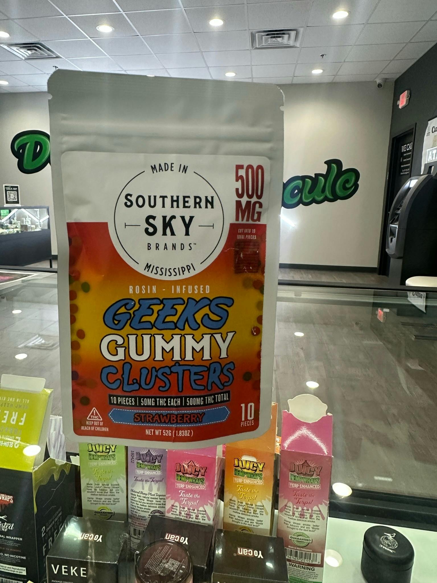 Southern Sky Brands | 500mg | Strawberry | Rosin Geeks Gummy Cluster