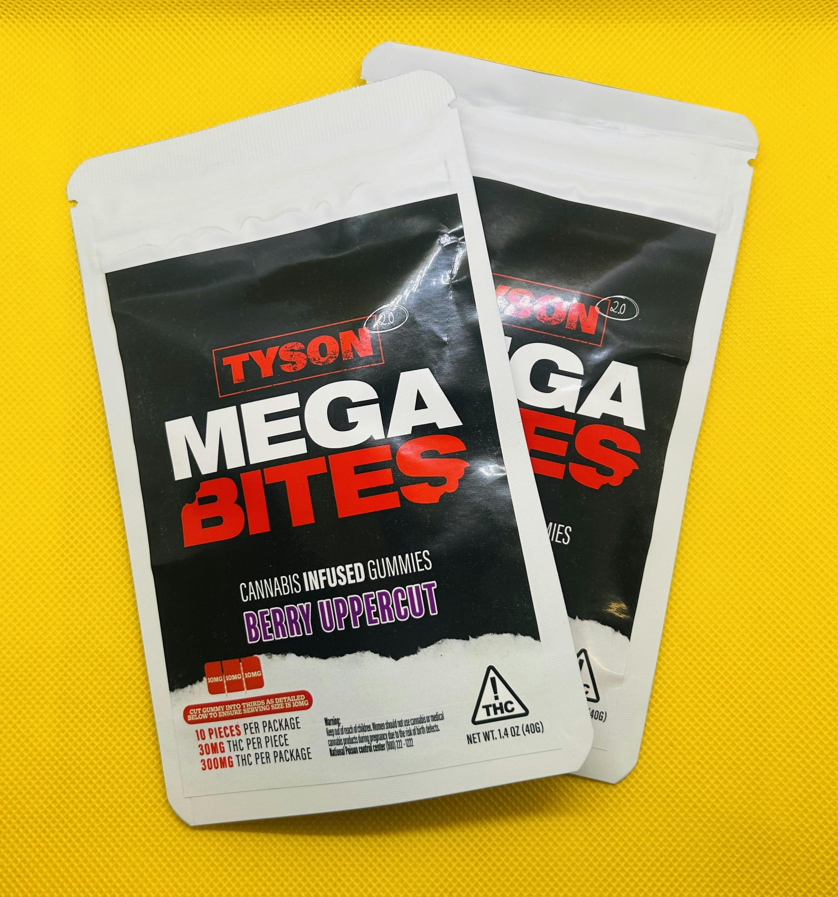 Tyson 2.0 | Mega Bites | Berry Uppercut Gummies | 300mg | 10ct | 30mg/ea by Tyson 2.0