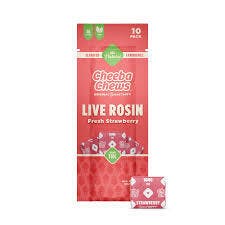 Cheeba Chews | 100mg | Fresh Strawberry | Live Rosin Taffy | 10pk cannabis product