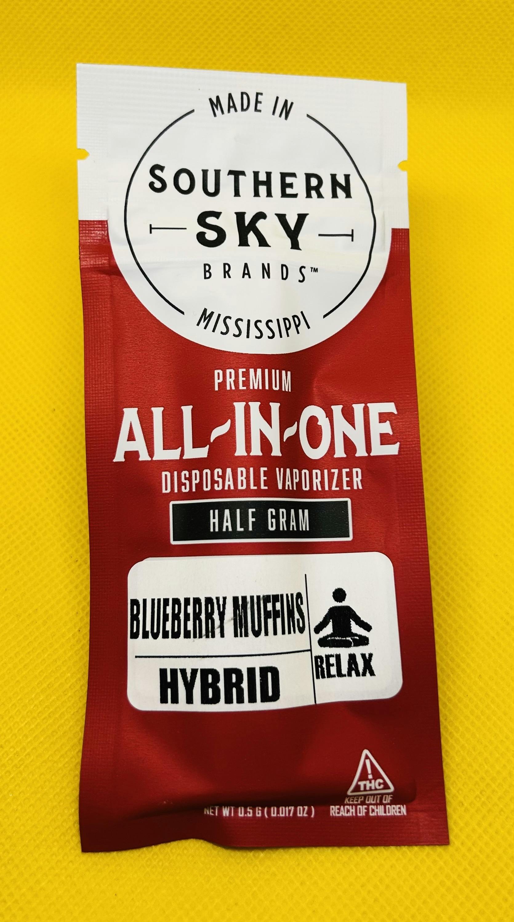 Southern Sky Brands | 0.5g | Blueberry Muffins | Disposable cannabis product
