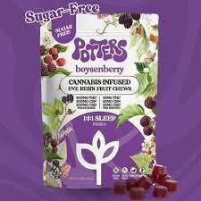 Potters: Sugar-Free - Boysenberry 1:1:1 THC:CBD: CBN - 100mg - 10ct - 10mg/ea