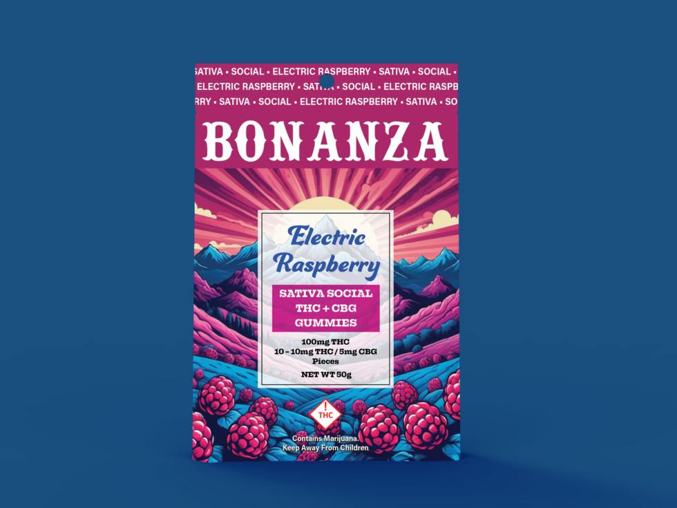 Specialty Gummies Electric Rasberry-Social by Bonanza Cannabis Company