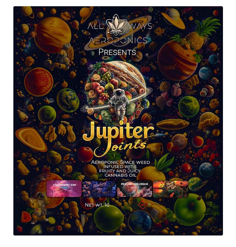 AWA 1g Jupiter Joint Infused Preroll Miami Vice at Obsidian Haze Cannabis Dispensary