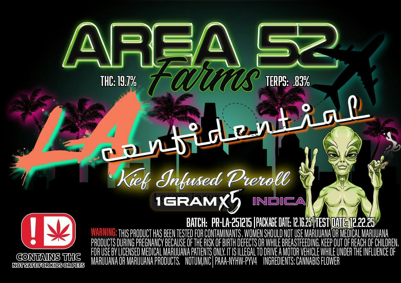 L.A. Confidential | Infused Joints | 1g each | 5pk