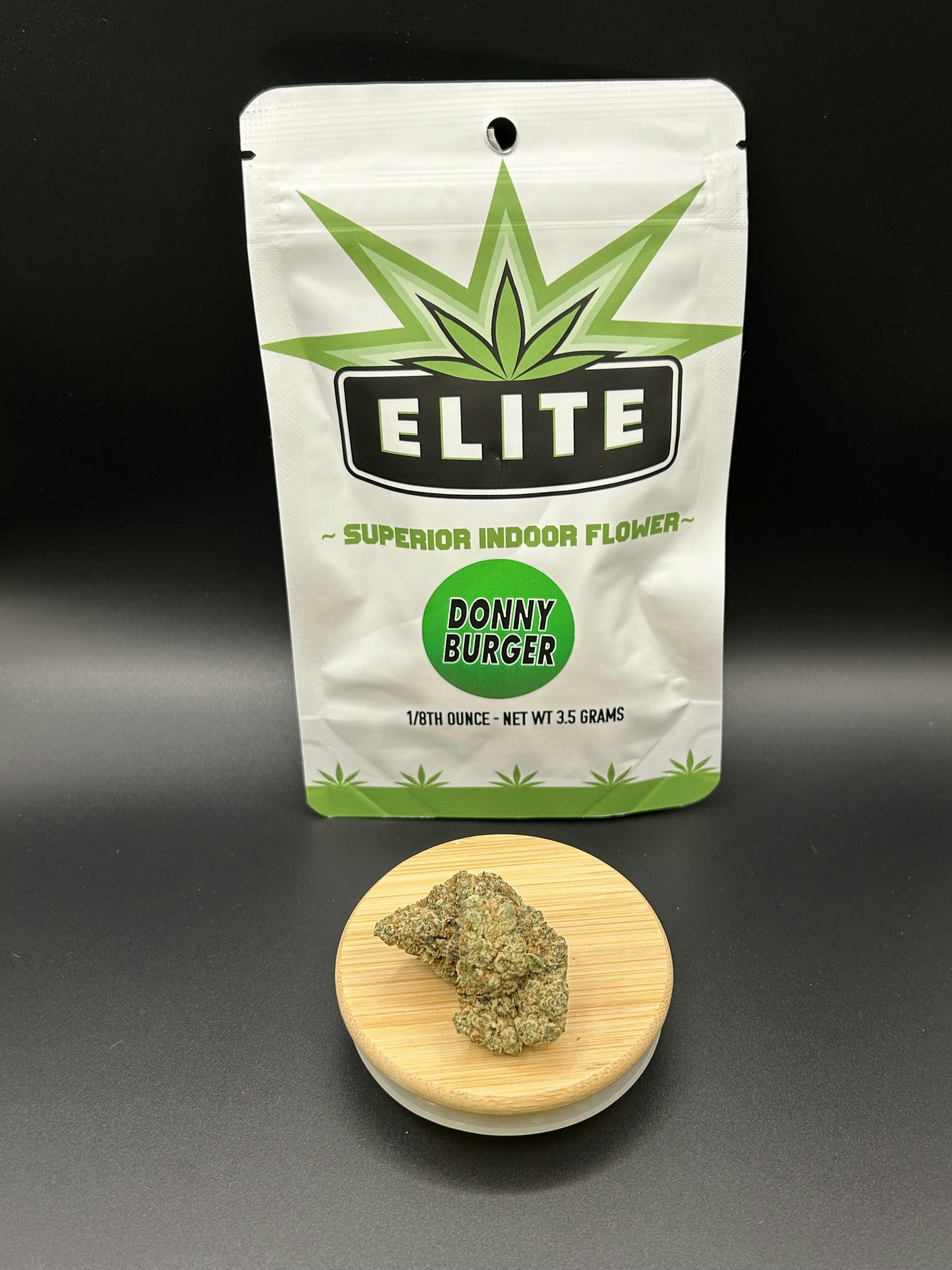 Elite | Donny Burger | THC: 29.88% TERPS: 3.26% | 3.5G Pre-Pack (Tax Included)
