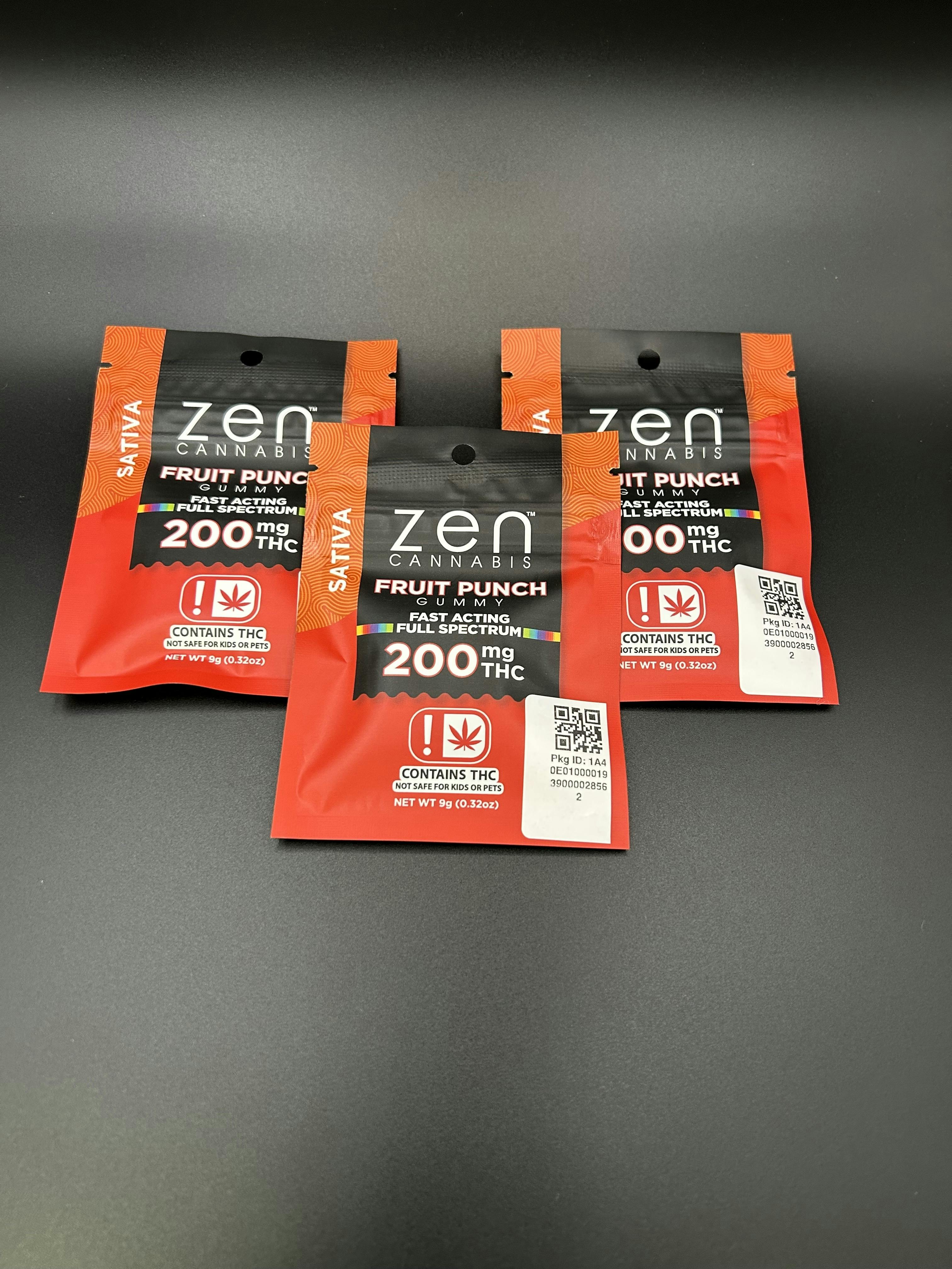 Zen | Fruit Punch | 1 Single Dose 200MG Gummy (Tax Included)
